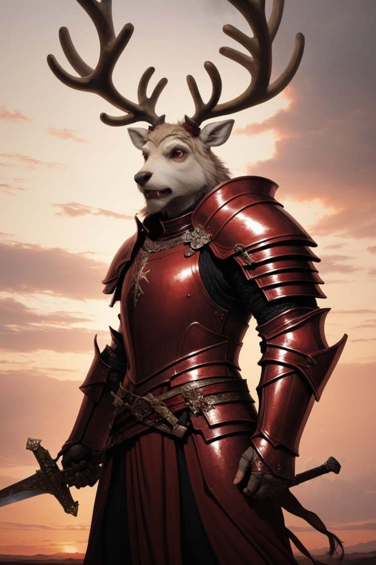 Red Reindeer Knight (OC) LoRA by richyrich515 on Tensor.Art