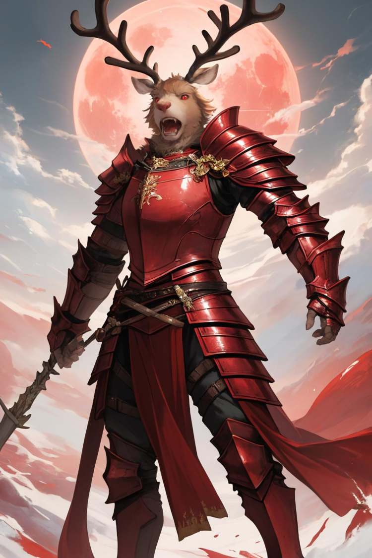 Red Reindeer Knight (OC) LoRA by richyrich515 on Tensor.Art