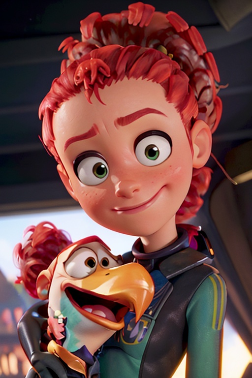 Tulip From Storks,  bushy ponytail,  portrait on Tensor.Art