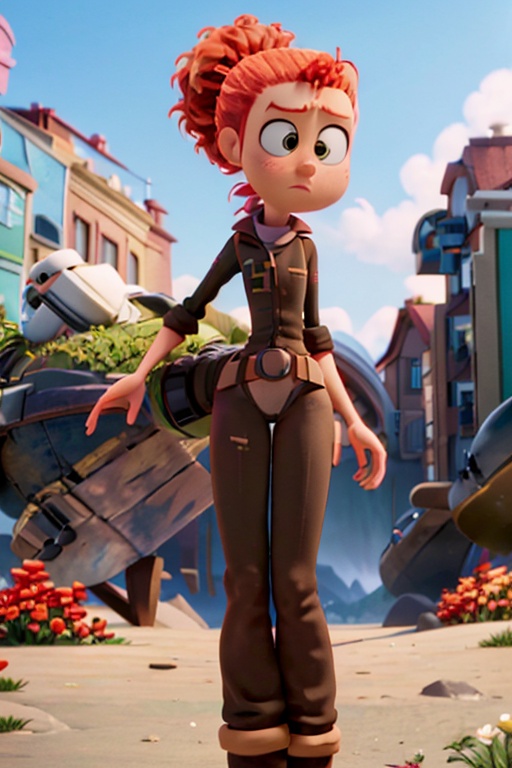 Tulip From Storks,  bushy ponytail,  full body on Tensor.Art