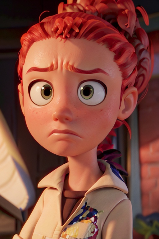 Tulip From Storks,  bushy ponytail,  portrait on Tensor.Art