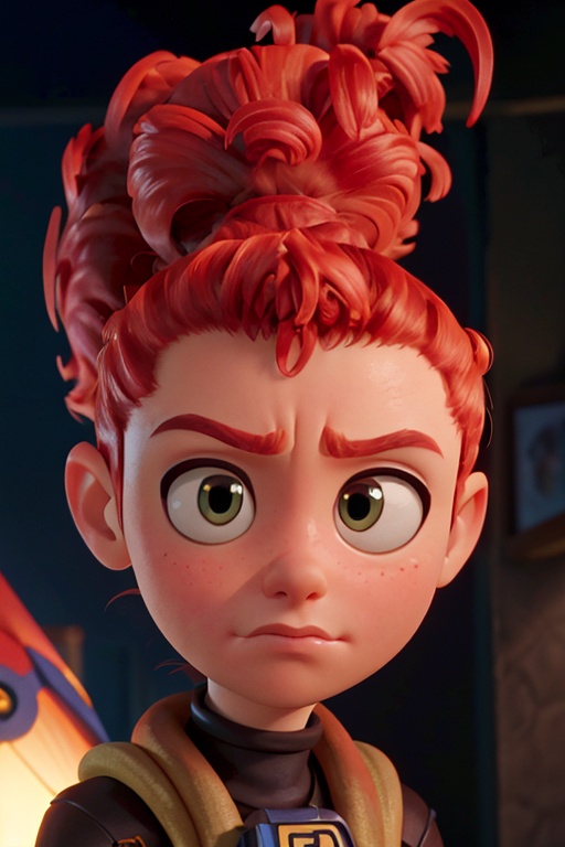Tulip From Storks,  bushy ponytail,  portrait on Tensor.Art