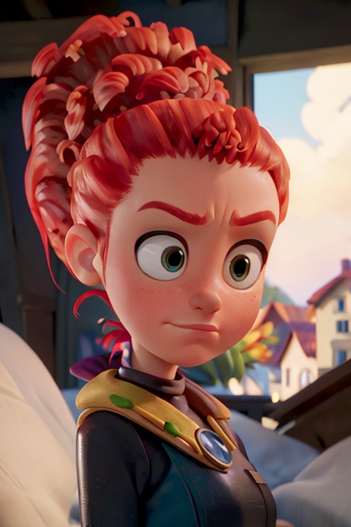 Tulip From Storks,  bushy ponytail,  portrait on Tensor.Art