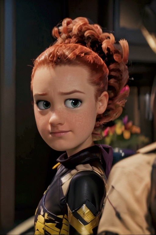 Tulip From Storks,  bushy ponytail,  portrait on Tensor.Art