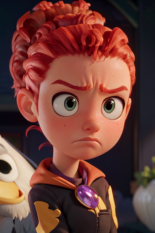 Tulip From Storks,  bushy ponytail,  portrait on Tensor.Art