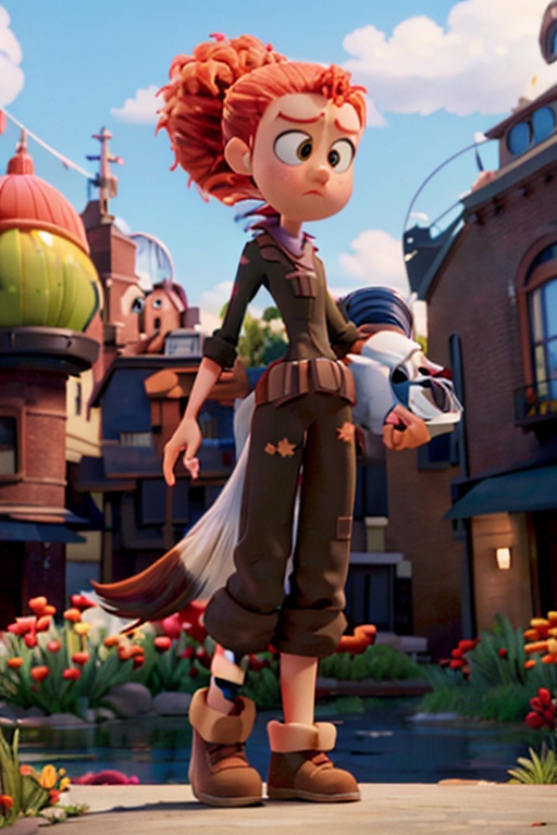 Tulip From Storks,  bushy ponytail,  full body on Tensor.Art