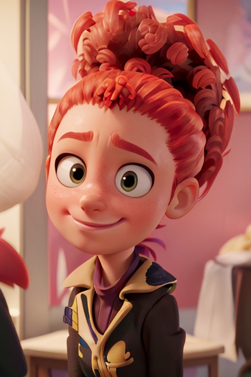 Tulip From Storks,  bushy ponytail,  portrait on Tensor.Art