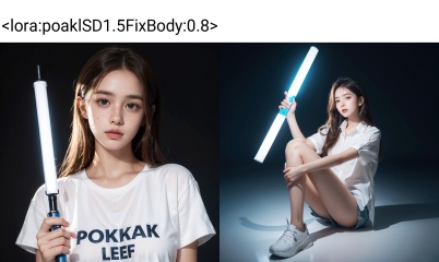1girl, 18 years old, cute face, full lips, holding one blue lightsabre, freckles, wearing shirt, beautiful, dslr, 8k, 4k, natural skin, High resolution, SFW, full body photo, high resolution image, ((poakl)), <lora:poaklSD1.5FixBody:0.8>, 