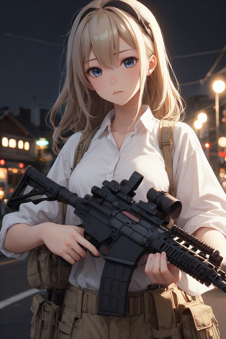 1girl,  night,  melancholic on Tensor.Art