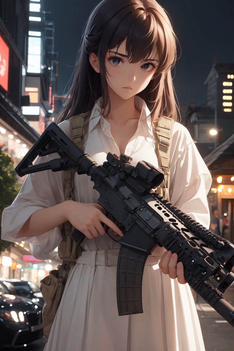 1girl,  night,  melancholic on Tensor.Art