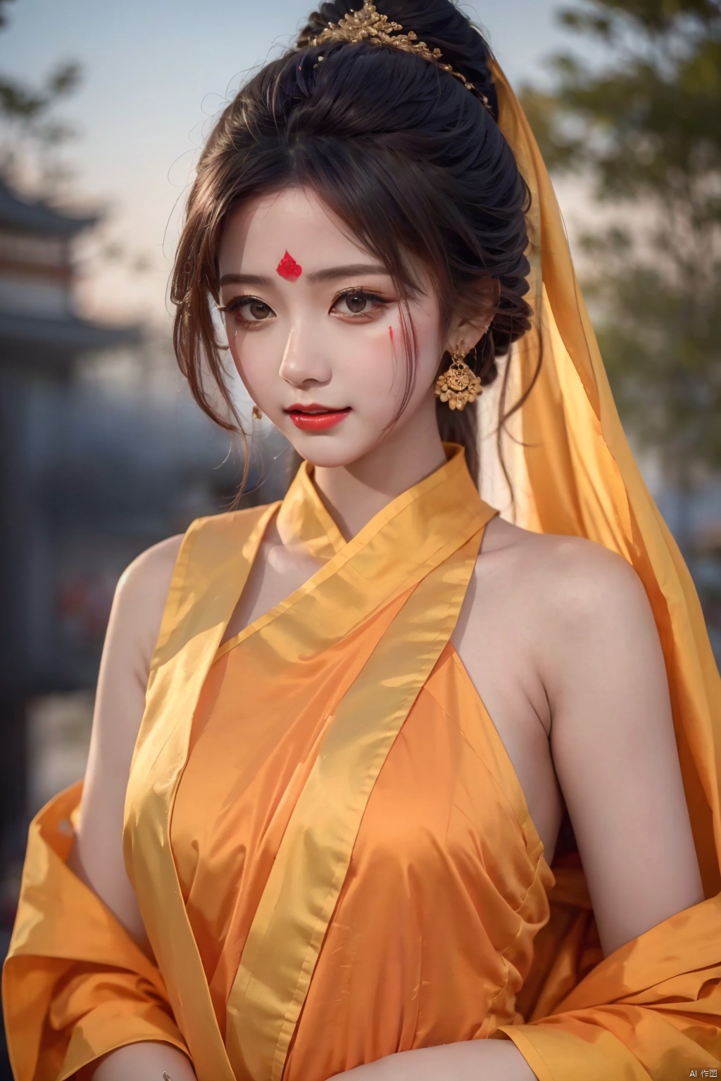  (bare shoulders:0.6), full body, Cheongsam, (Glowing ambiance, enchanting radiance, luminous lighting, ethereal atmosphere, mesmerizing glow, evocative hues, captivating coloration, dramatic lighting, enchanting aura), 1girl, masterpiece, best quality, 1girl, (in smoke:1.1), (dynamic smokeanywhere:1.4), (upper body:1.2), (1 Chinese patterns in the middle of the girl's forehead), 1girl with a weak temperament, epic cinematic, soft nature lights, rim light, absurd, amazing, funny, itricate, hyper detailed, ultra realistic, soft colors,Indian Beauty,