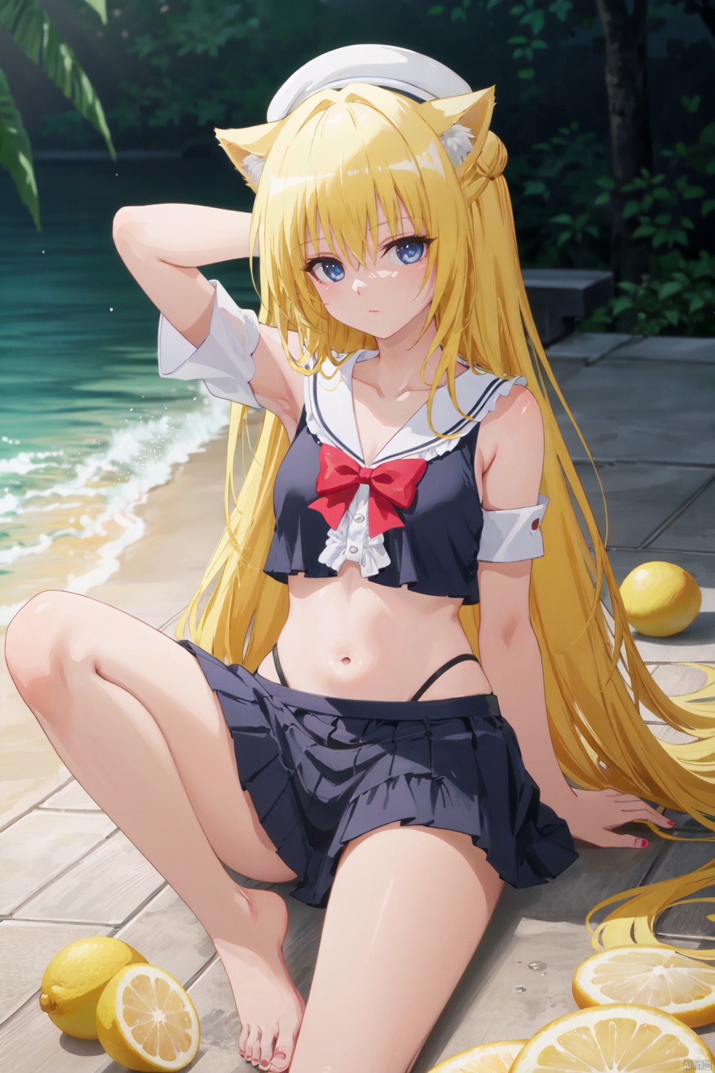 1girl,  puffy short sleeves,  solo on Tensor.Art