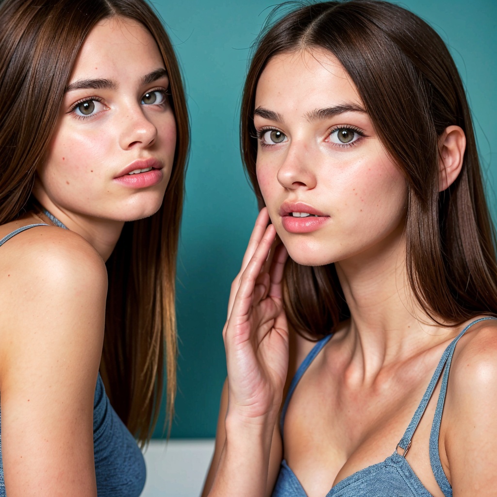 2 young girls,  Beautiful girl of the highest grade,  Super beautiful detailed face on Tensor.Art