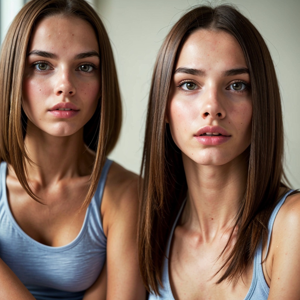 2 young girls,  Beautiful girl of the highest grade,  Super beautiful detailed face on Tensor.Art