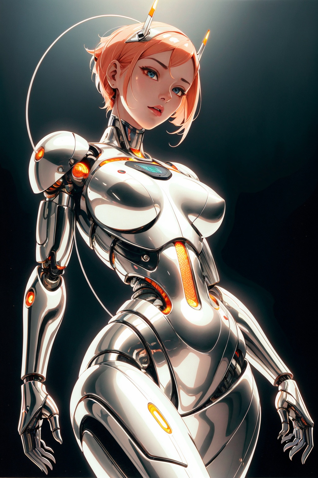 1girl,  solo,  salmon color on Tensor.Art