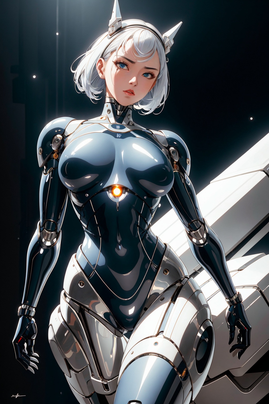 1girl,  solo,  navy blue color on Tensor.Art