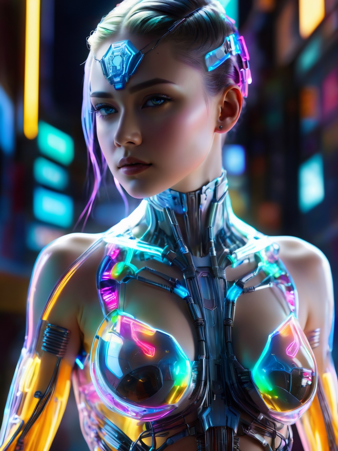 ultra-detailed,  ,  cyborg woman on Tensor.Art