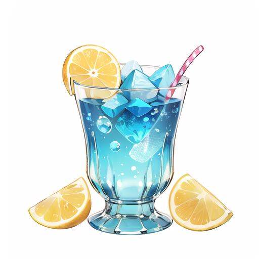 (masterpiece, top quality, best quality, official art, beautiful and aesthetic:1.2),(8k, best quality, masterpiece:1.2),(((white background,))),high quality, a blue martini with a cherry on top of it and a white background with a blue and yellow design, simple background, white background, food, cup, no humans, fruit, transparent background, drinking glass, bubble, ice, drink, glass, cherry, food focus, lemon, still life, lemon slice