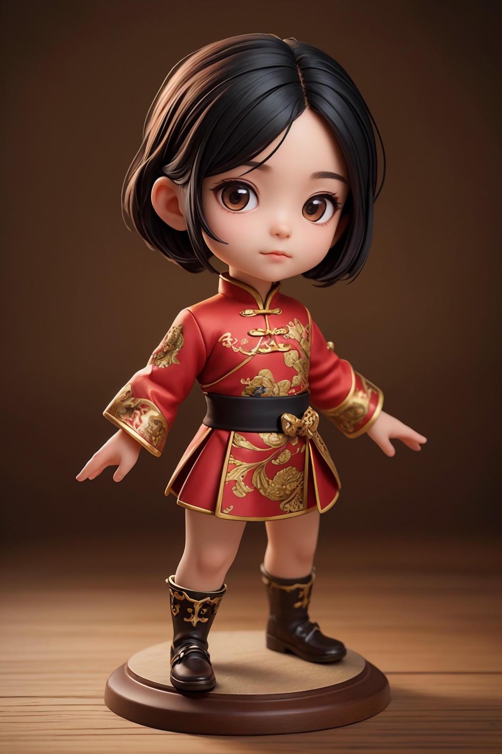 (best quality:1.4),(masterpiece:1.4),(photorealistic:1.4),(Realistic:1.2),(ultra high res, raw photo:1.4),(hdr, hyperdetailed:1.2),(8K:1.2),cinematic photo 1man,(chibi:1.1),black hair,full body,chinese clothes,