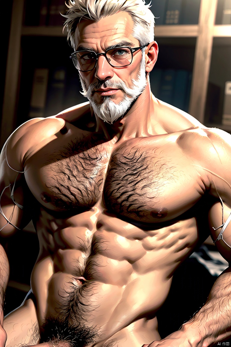 chest_hair,  facial_hair,  male_pubic_hair on Tensor.Art