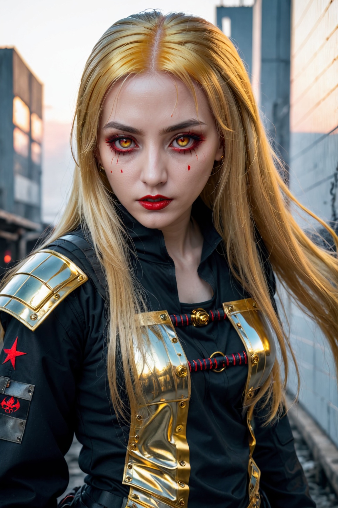 Red eyes,  evil,  golden on Tensor.Art