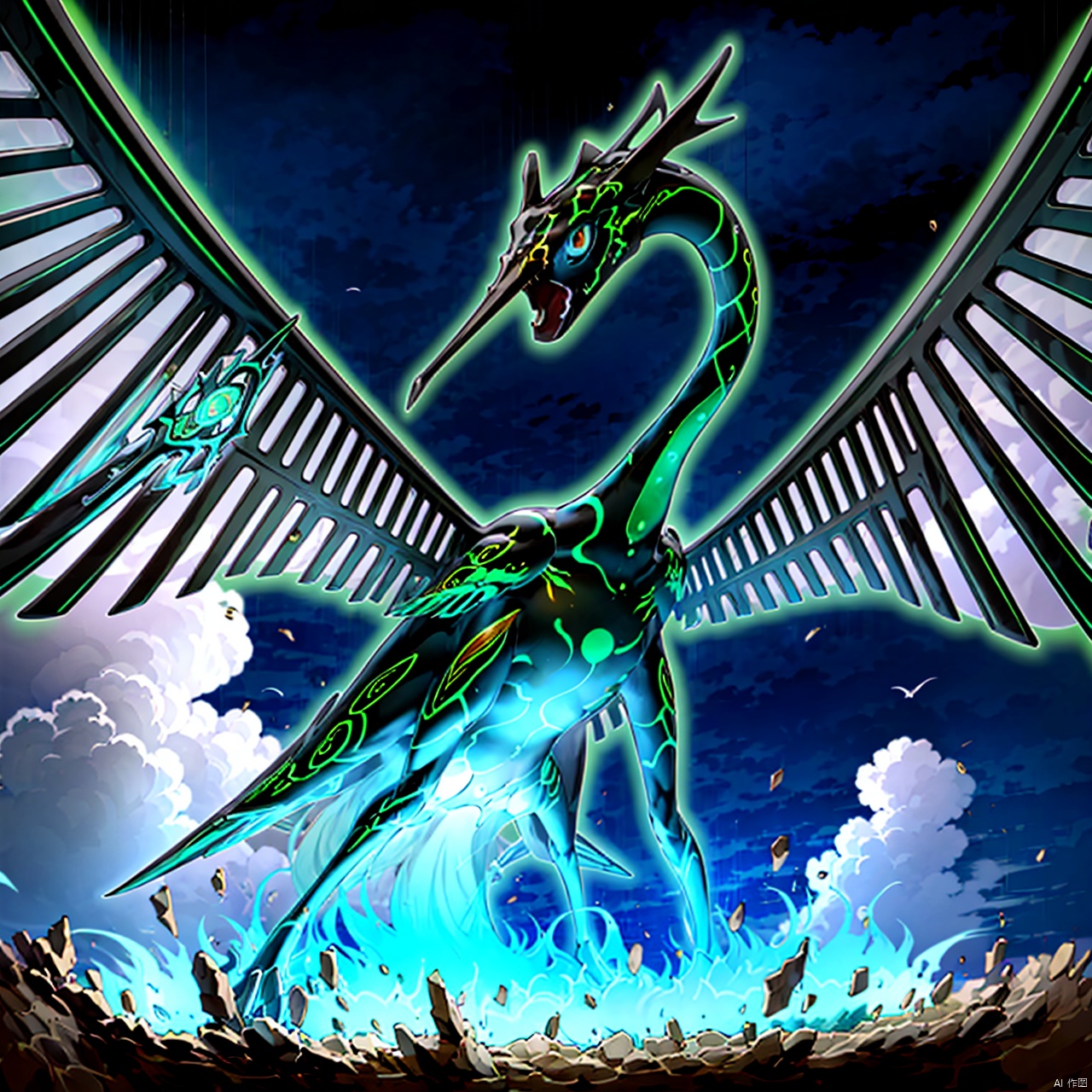  masterpiece, best quality, (Earthbound Immortal),Quetzalcoatlus,
