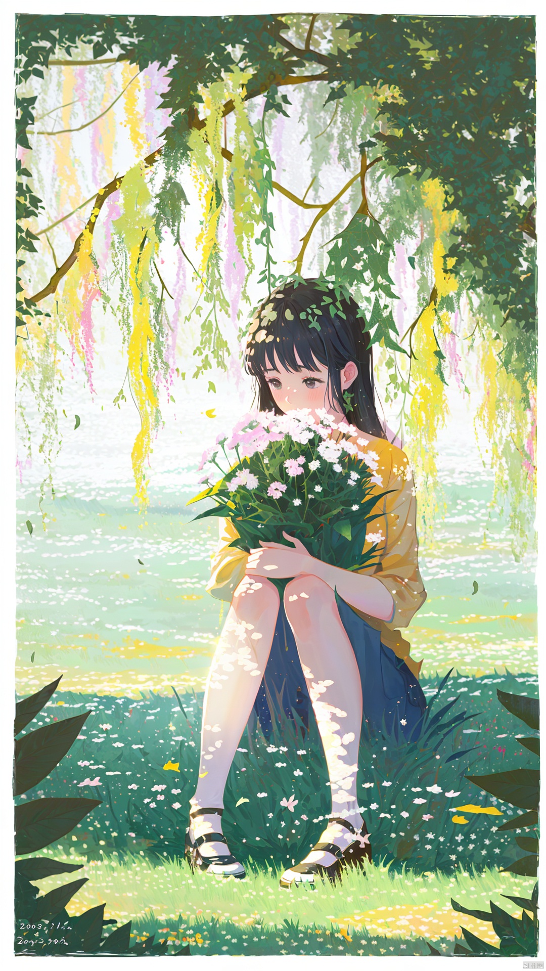 1girl,  solo,  flower on Tensor.Art