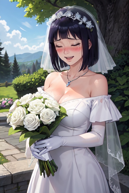 hinata_boruto,  1girl,  short hair on Tensor.Art