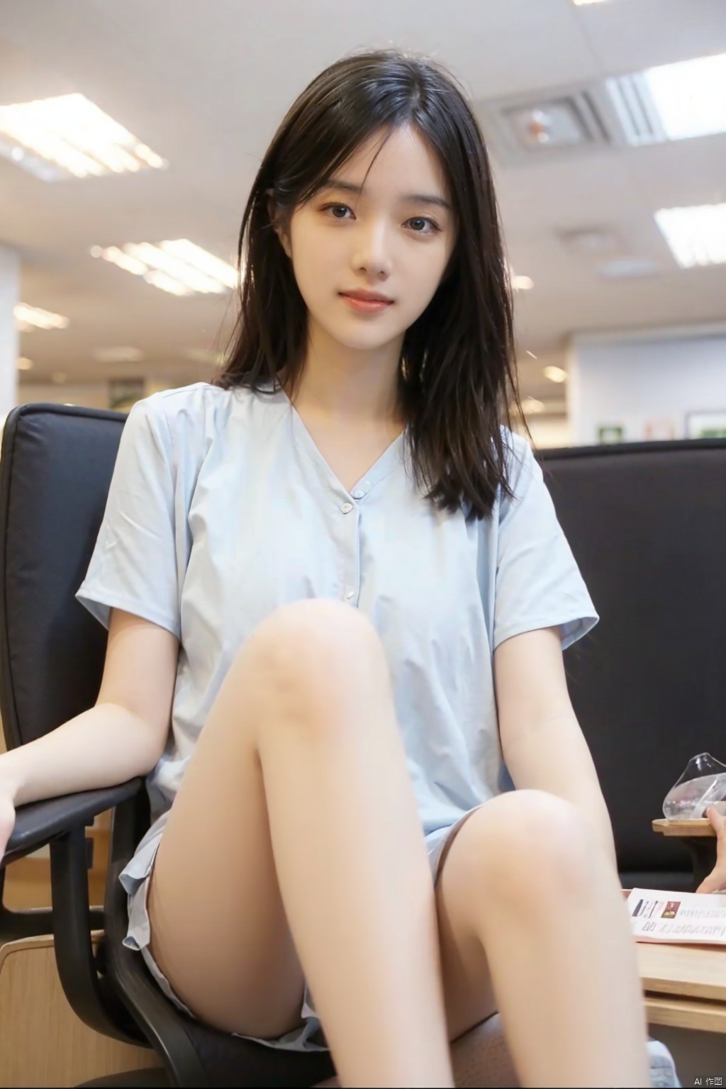  1girl,8k,,
office,long legs,