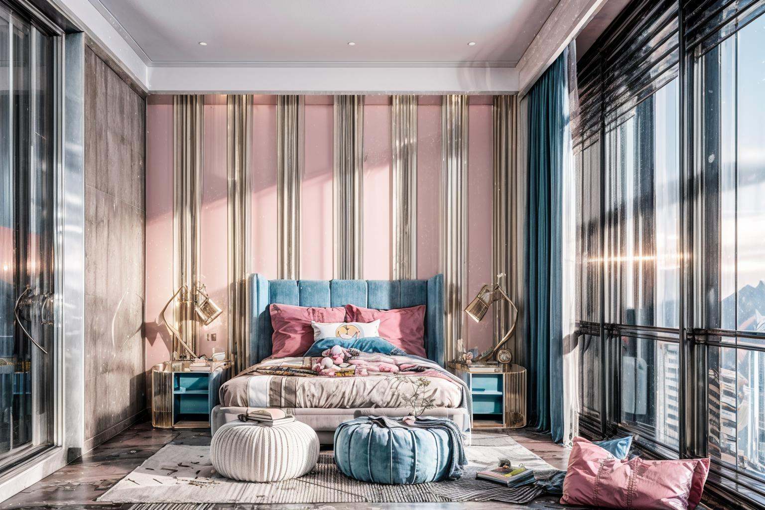 Pink Children's Room,xuewu,masterpiece,best quality,unreal engine 5 rendering,movie light,movie lens,movie special effects,detailed details,HDR,UHD,8K,CG wallpaper