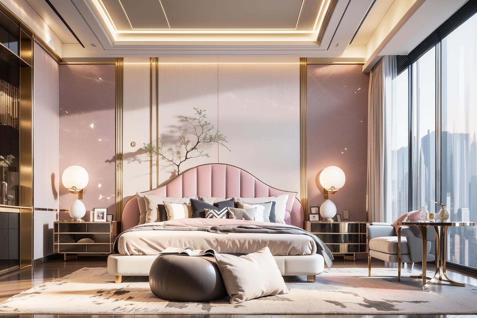 Lao Chen Jingdian, bed, scenery, no humans, window, table, book,interior design, living room, masterpiece,best quality,unreal engine 5 rendering,movie light,movie lens,movie special effects,detailed details,HDR,UHD,8K,Pink Children's Room,lamp,chair,pillow,table,indoors,book,couch,bed,carpet,ceiling light,building,sky,cushion,rug,curtains,masterpiece,best quality,unreal engine 5 rendering,movie light,movie lens,movie special effects,detailed details,HDR,UHD,8K,CG wallpaper 