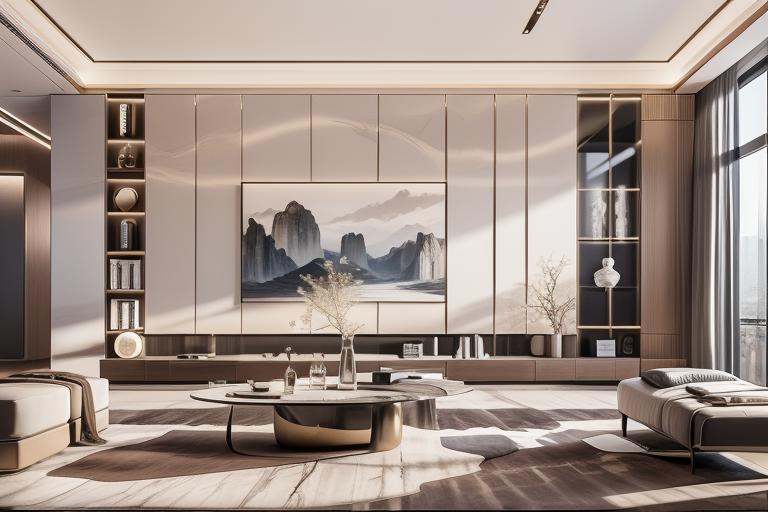 Lao Chen Jingdian, bed, scenery, no humans, tree, window, table, book,interior design, living room, masterpiece,best quality,unreal engine 5 rendering,movie light,movie lens,movie special effects,detailed details,HDR,UHD,8K,CG wallpaper