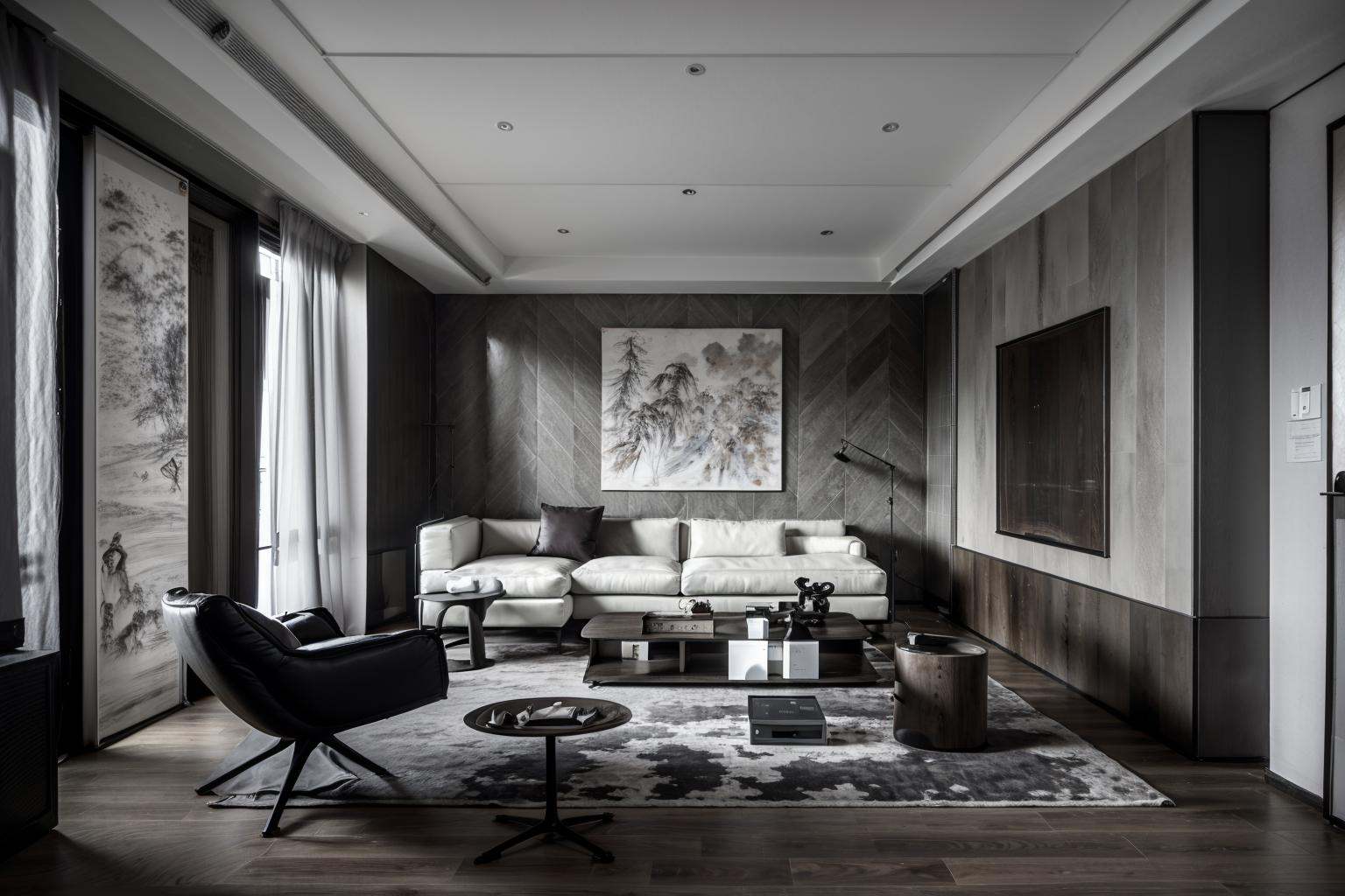 Neo-ch, Classical, Ming and Qing, Chinese, Oriental, stable, luxurious, Ancient rhymeA beautiful woman with delicate facial features, big breasts,full body,Sit on the couch and read,A living room in a very large apartment,library, (installation art:1.2), soft lighting, complex surfaces, artistic arrangement, depth of field, gray sofa, tea table, floor-to-ceiling windows(masterpiece), (best quality:1.2), (ultra-high resolution:1.2), (realistic:1.2), (8k:1.2), insanely detailed, hyper quality, ultra detailed, nature
