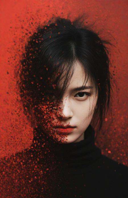 abstract portrait of 1girl,  undefined gender,  fragmented visual style on Tensor.Art