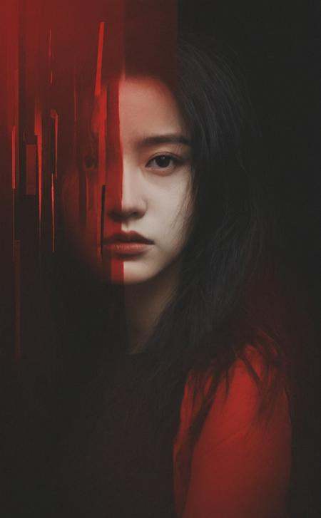 abstract portrait of 1girl,  undefined gender,  fragmented visual style on Tensor.Art