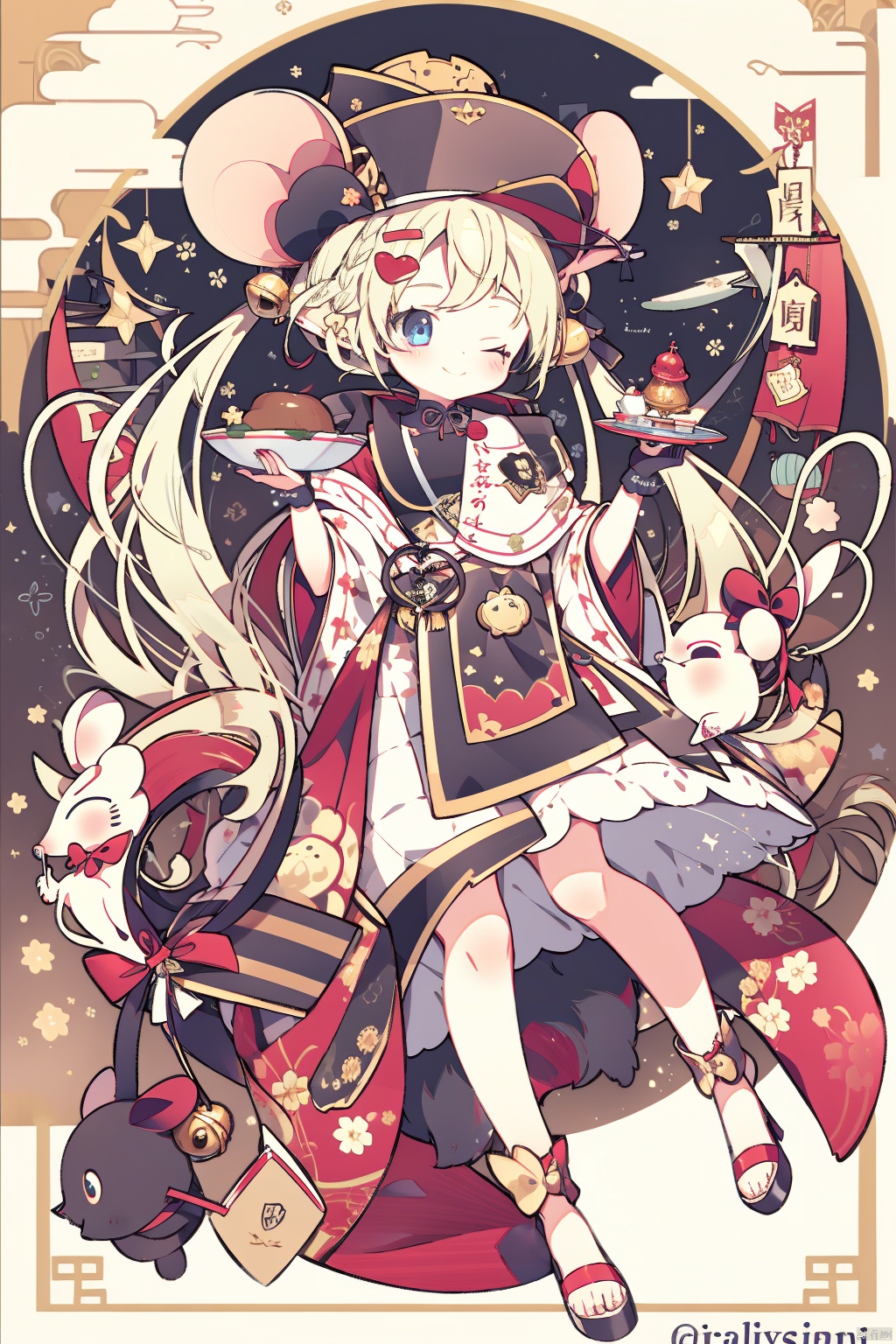 1girl,  year of the rat,  chinese zodiac on Tensor.Art
