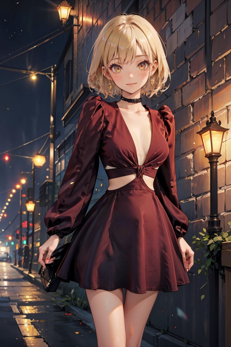 Flare Dress | By - 7ELIX by 7ELIX on Tensor.Art