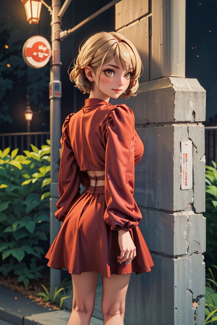 Flare Dress | By - 7ELIX by 7ELIX on Tensor.Art