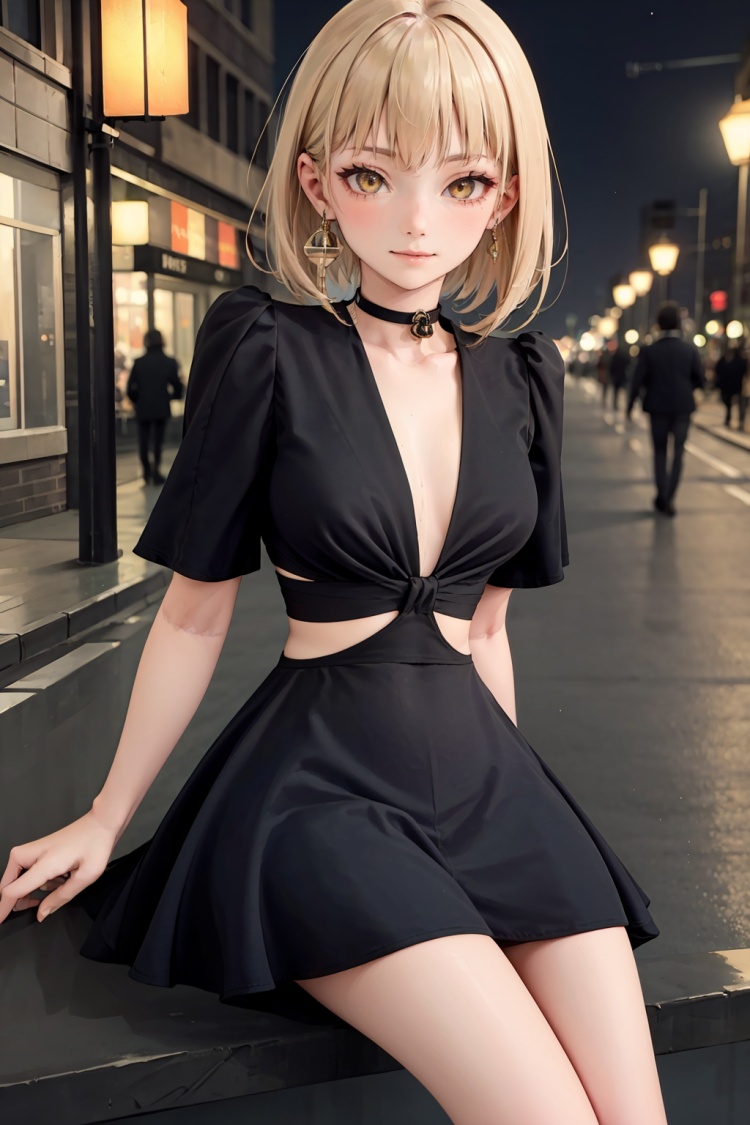 Flare Dress | By - 7ELIX by 7ELIX on Tensor.Art