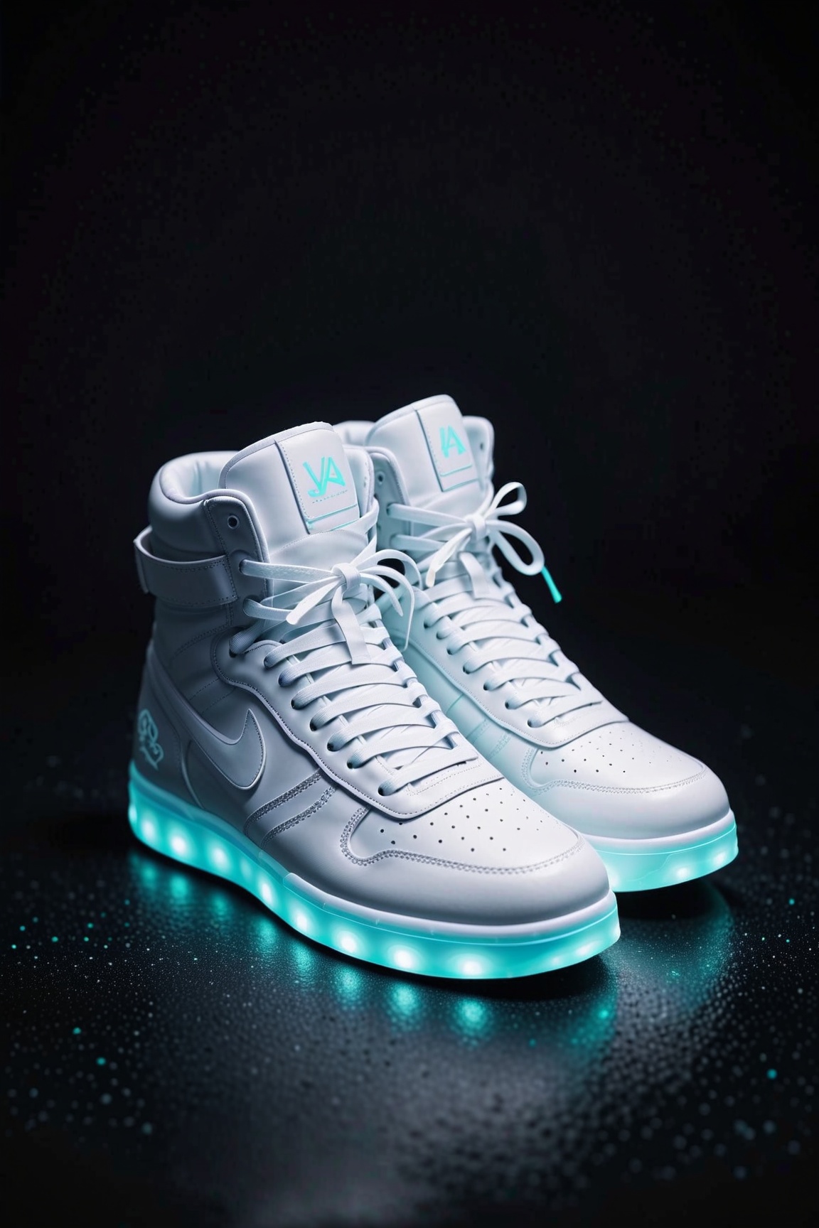 sneakers,  bioluminescent,  bright luminescence white light by MAGIC OF AI on Tensor.Art