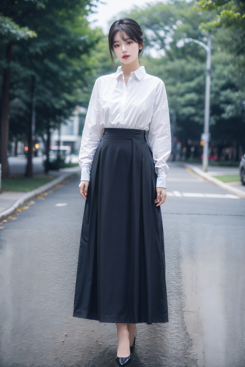 1girl,  full body shot,  Half skirt on Tensor.Art