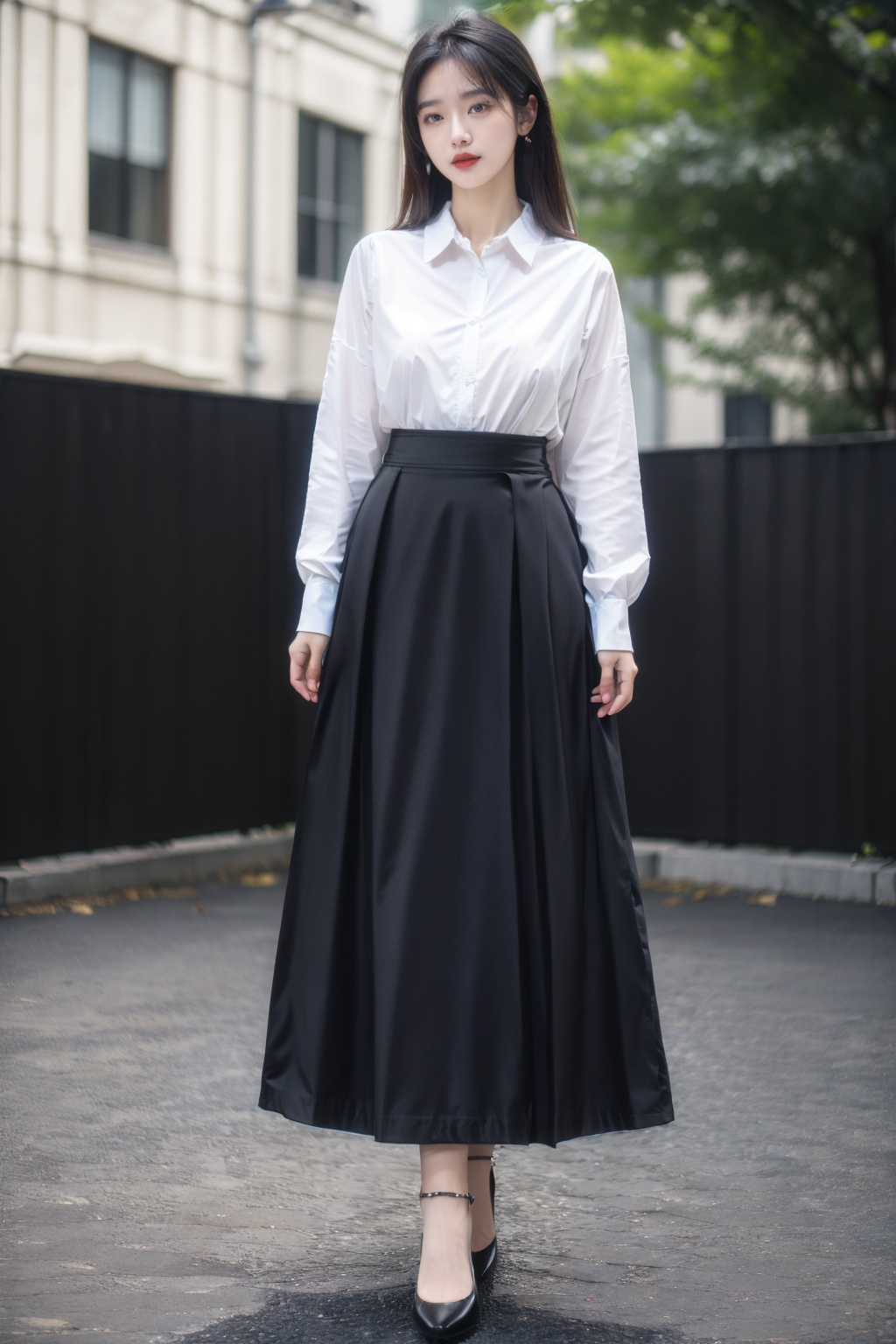 1girl,  full body shot,  Half skirt on Tensor.Art