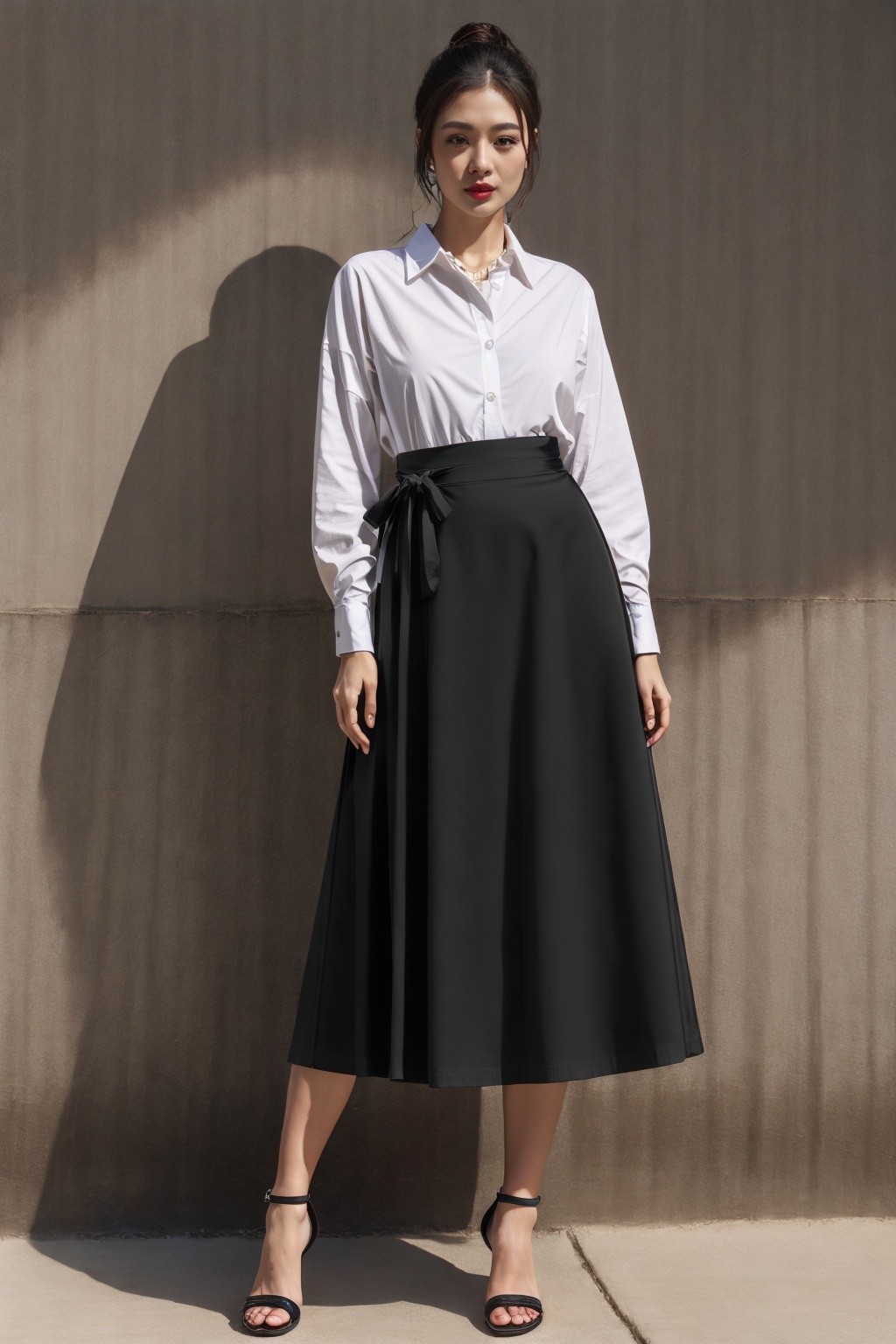 1girl,  full body shot,  Half skirt on Tensor.Art