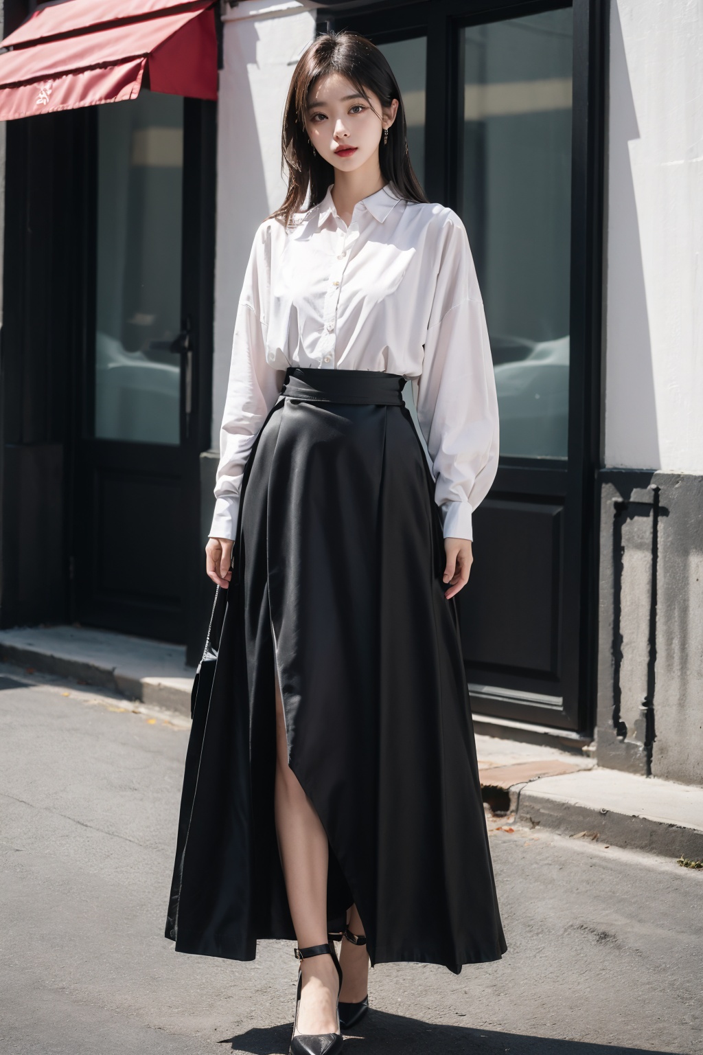 1girl,  full body shot,  Half skirt on Tensor.Art