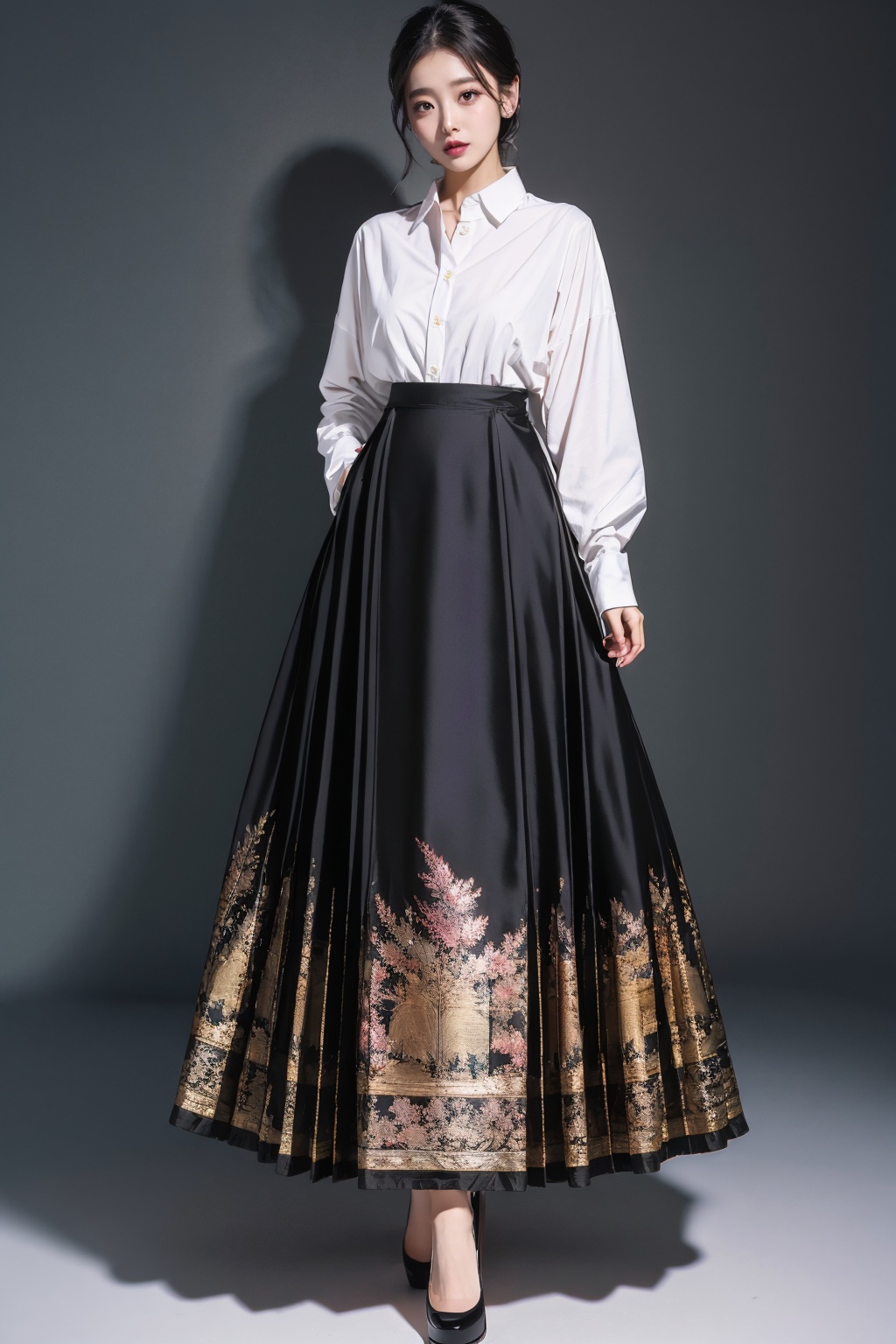 1girl,  full body shot,  Half skirt on Tensor.Art