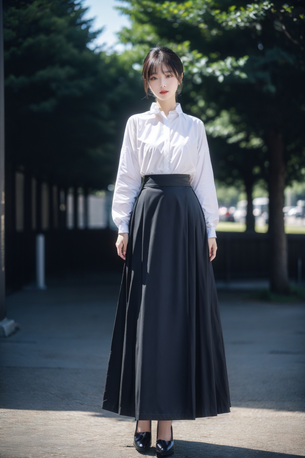 1girl,  full body shot,  Half skirt on Tensor.Art