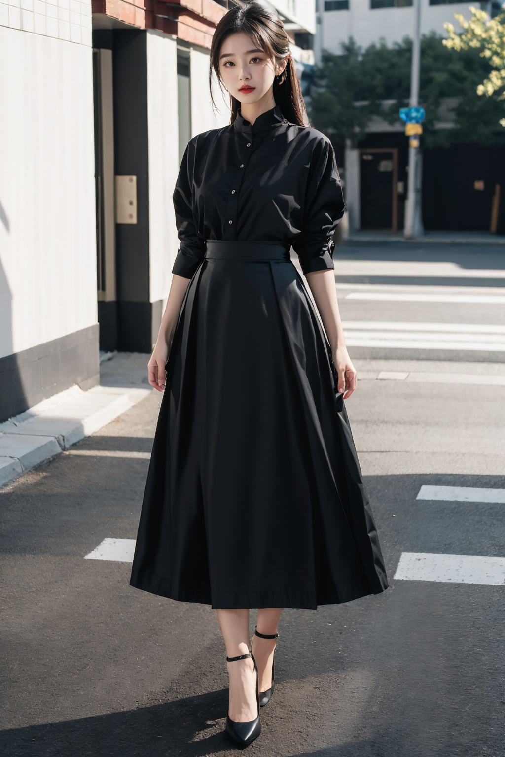 1girl,  full body shot,  Half skirt on Tensor.Art