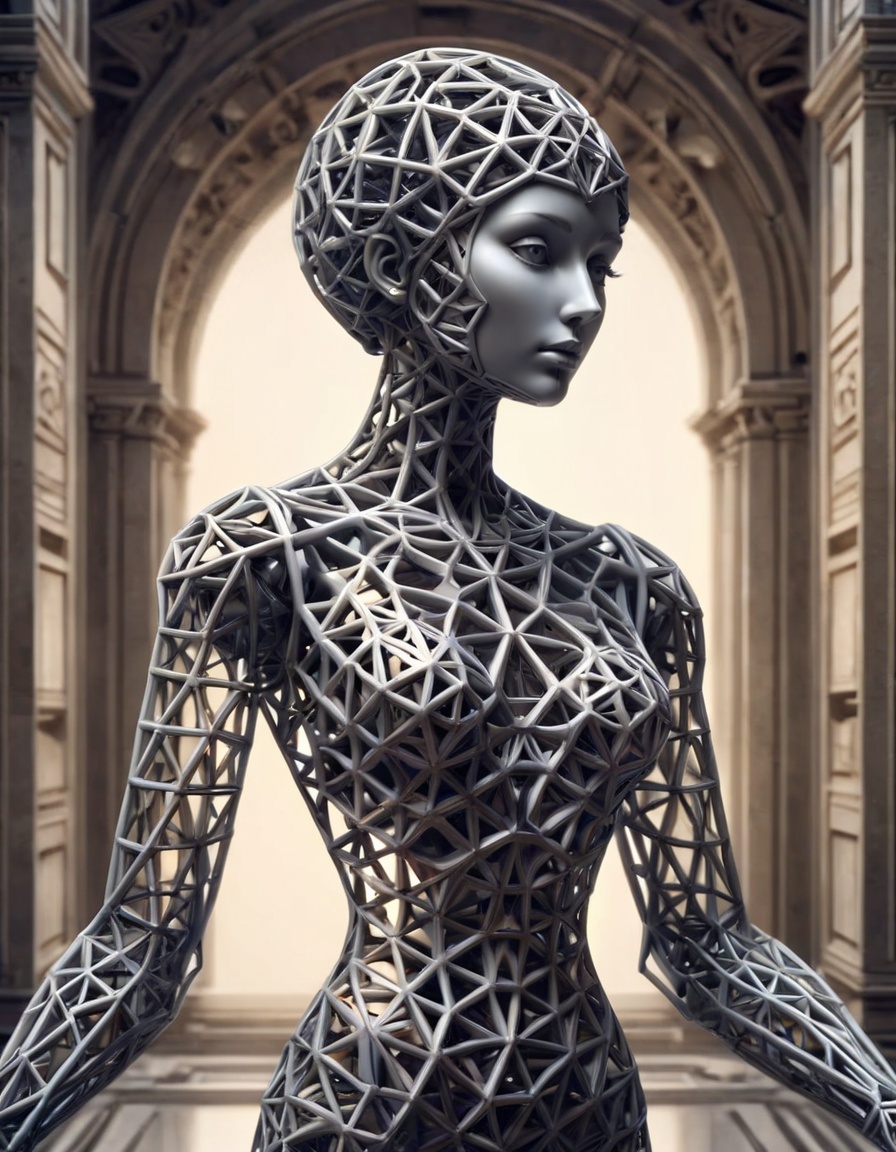 roboticizer,  Create a hyper-realistic digital painting of the Venus de Milo reimagined as an advanced robot,  exuding a d...