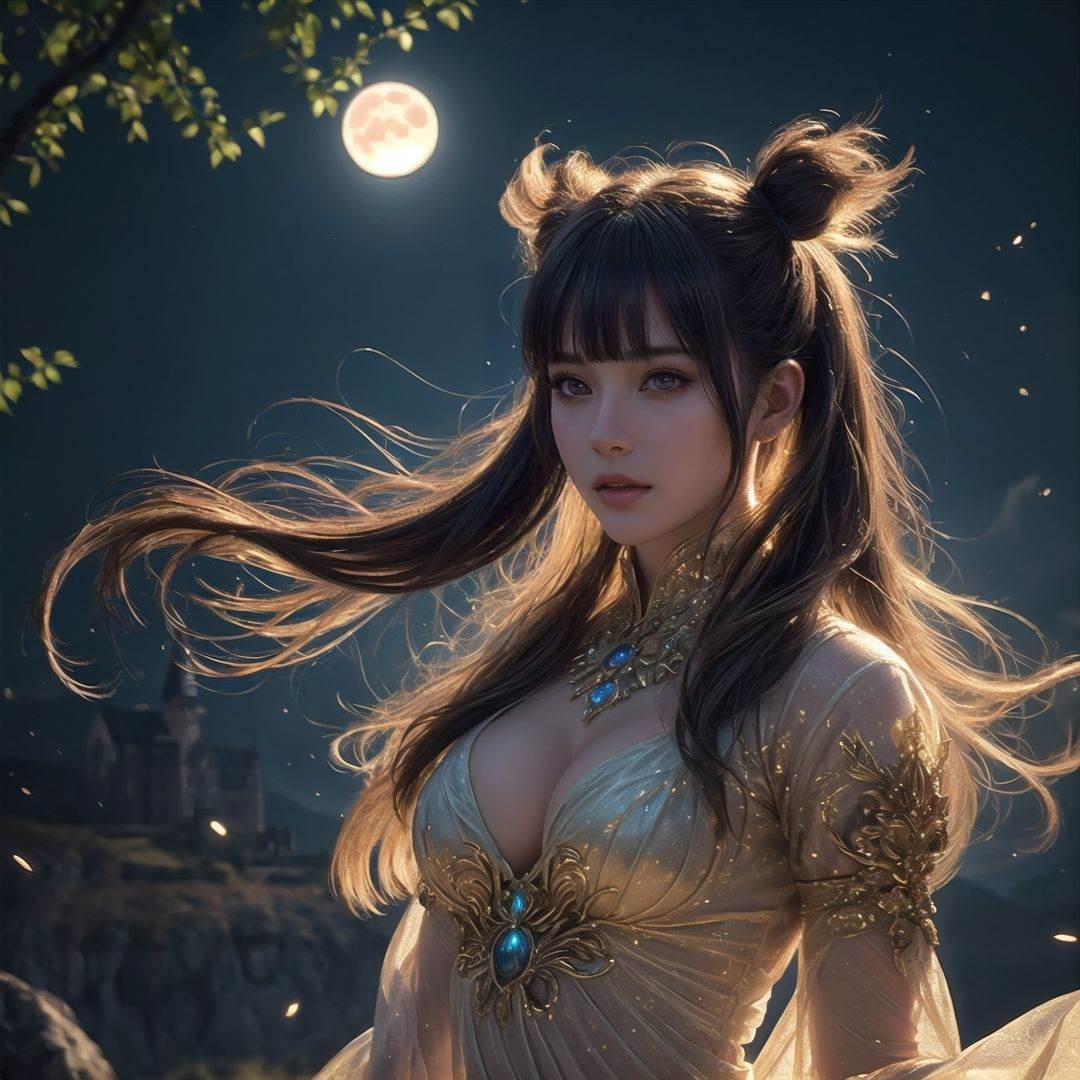 epic cinematic quality,  elaborate and ornate scenery,  a young girl with twin tails by 张芩潇-星海科幻宇宙 on Tensor.Art