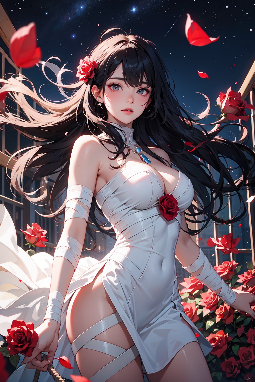 1girl,  ((rose)),  (vine) on Tensor.Art